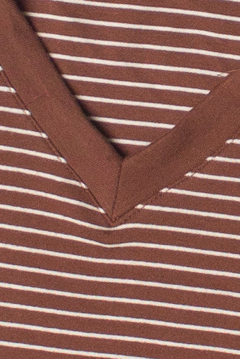Striped Crop Polo Tee
