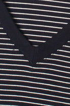 Striped Crop Polo Tee