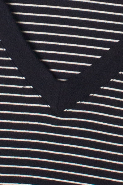 Striped Crop Polo Tee