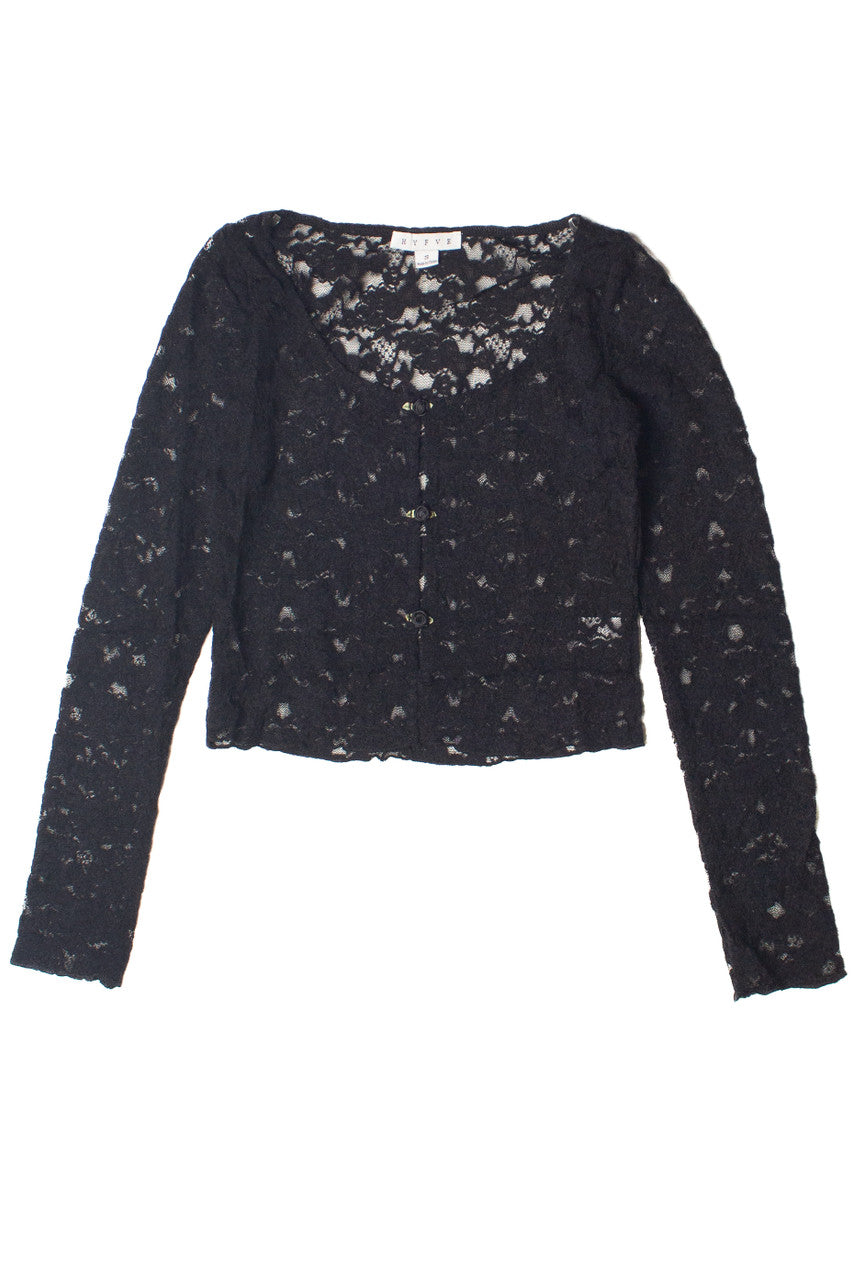Rose Bud Lace Long Sleeve Top