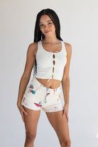 Bow Front Seamless Tank Top