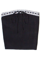 Lace Trim Ribbed Tube Top