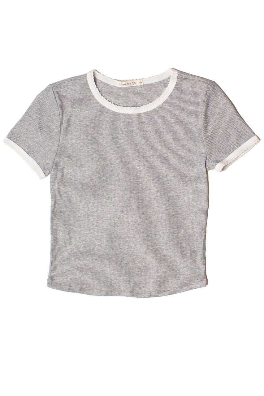 Scallop Edge Ringer Tee