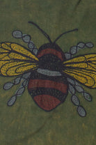 Embroidered Bee Mineral Wash Crop Hoodie