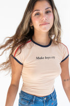 Make Boys Cry Ringer Baby Tee