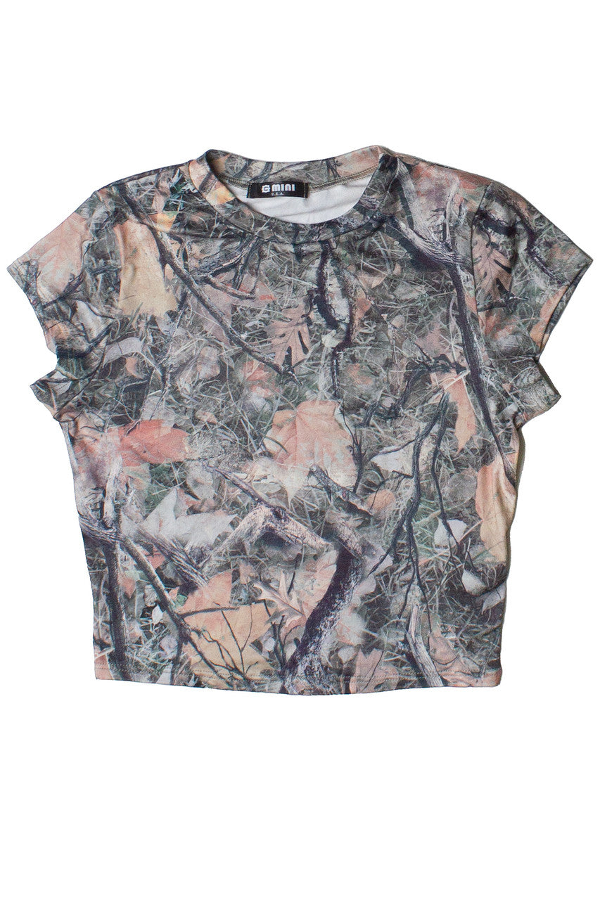 Printed Woodland Camo Baby Tee