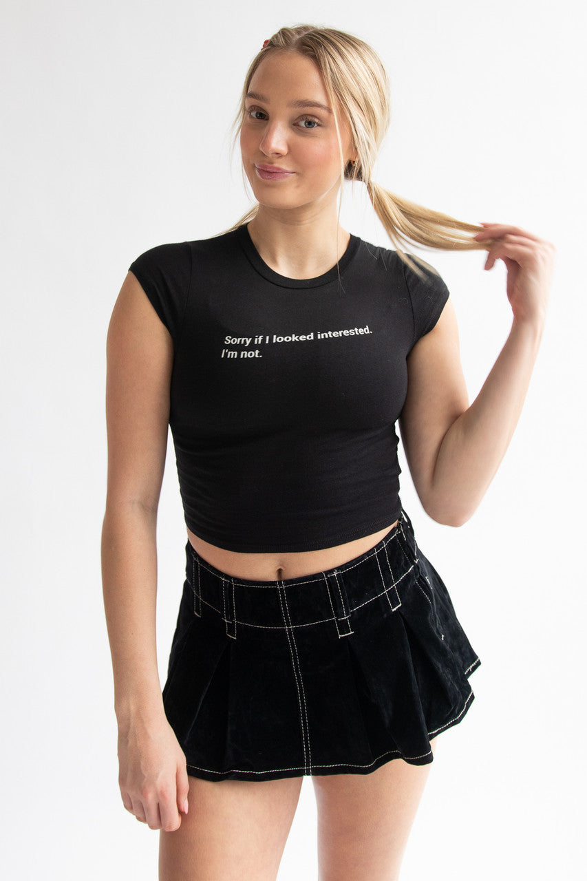 Sorry If I Looked Interested Baby Tee