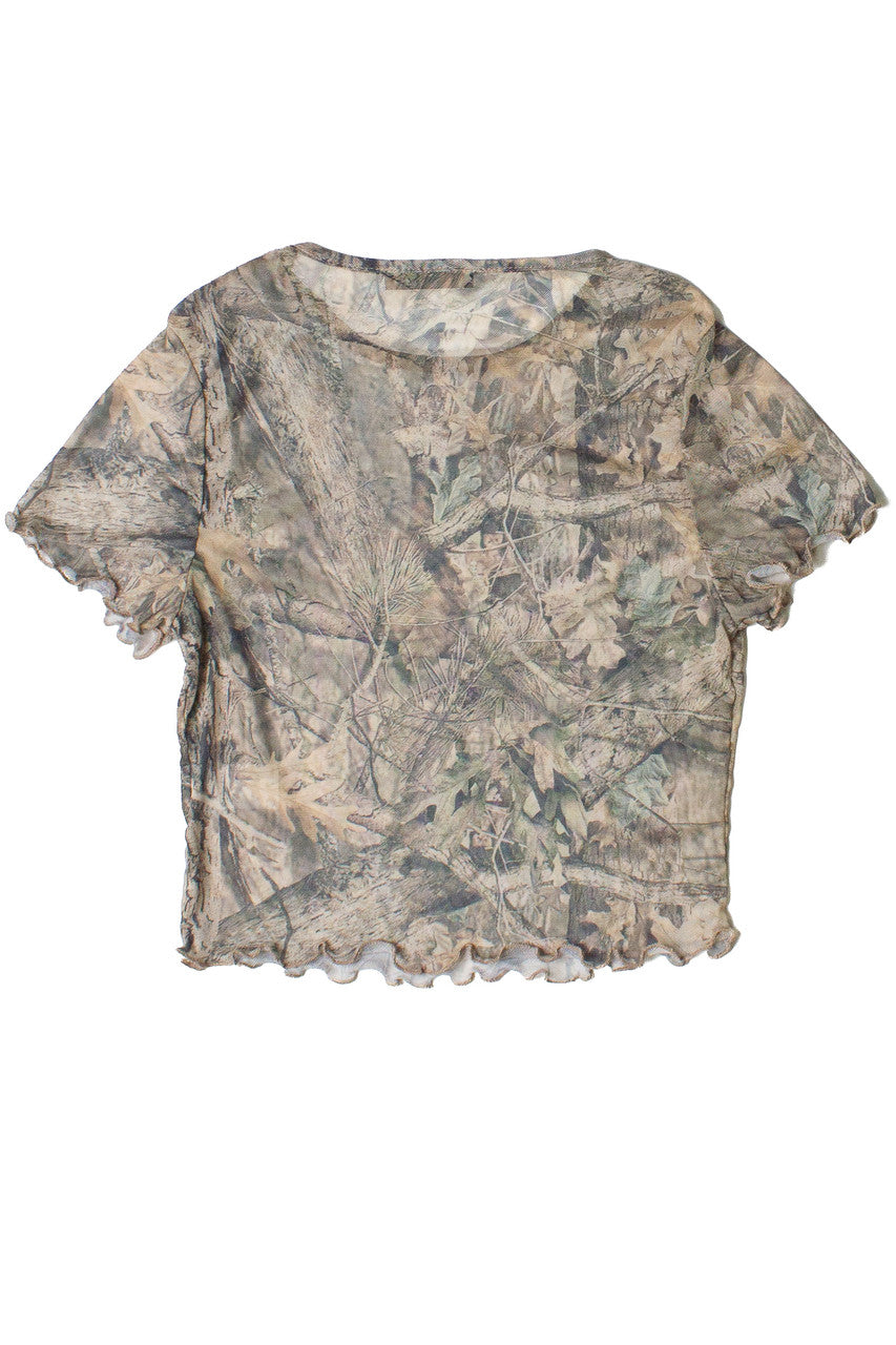 Printed Woodland Camo Mesh Tee