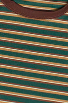 Striped Ringer Tee - Forest