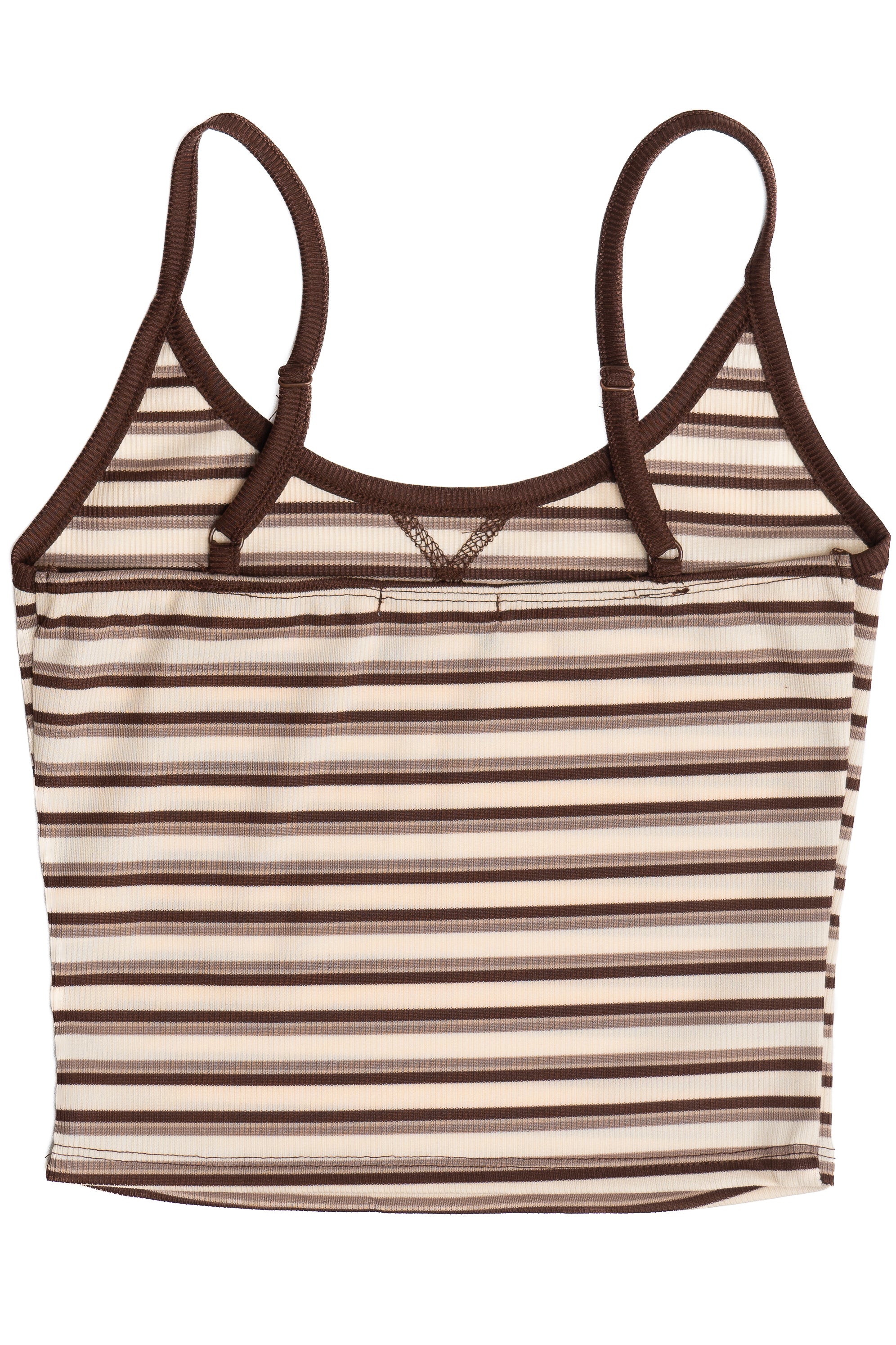 Striped Ringer Cami - Beige