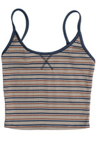 Striped Ringer Cami - Gray