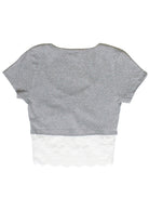 Lace Hem Crop Tee