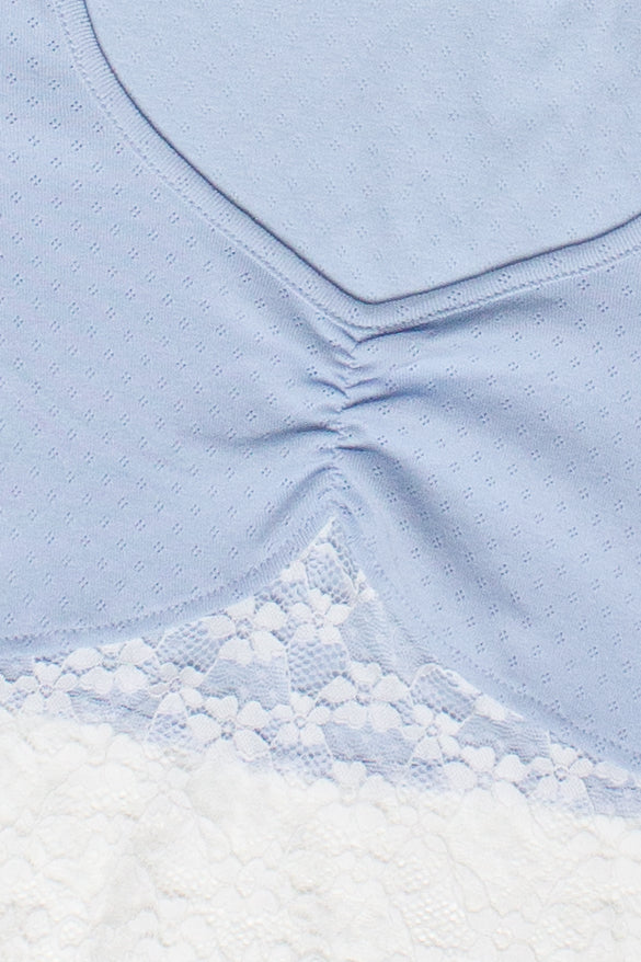 Lace Hem Crop Tee
