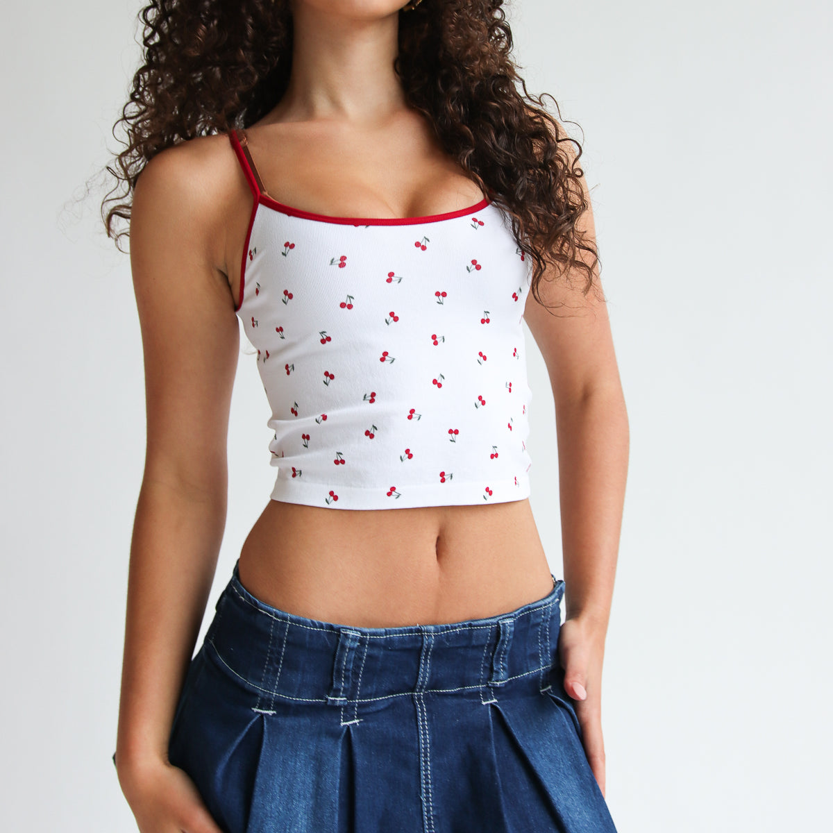 Seamless Cherry Print Ringer Cami – Ragstock