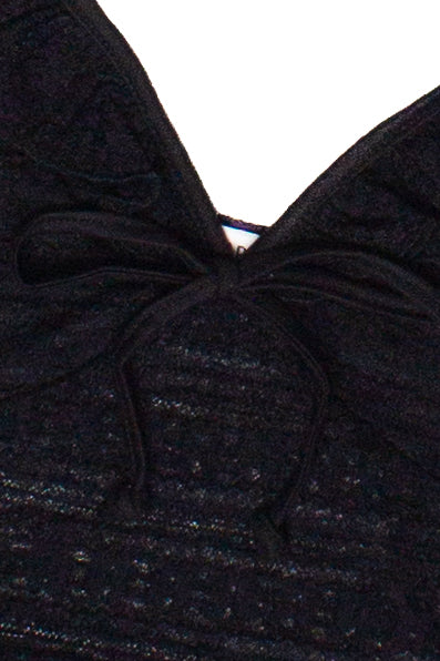 Ruffle Lace Tie Front Tank Top