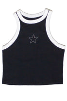 Rhinestone Star Ringer Crop Tank Top