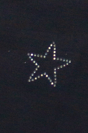 Rhinestone Star Ringer Crop Tank Top Closeup