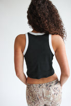 Rhinestone Star Ringer Crop Tank Top