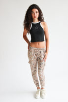 Rhinestone Star Ringer Crop Tank Top