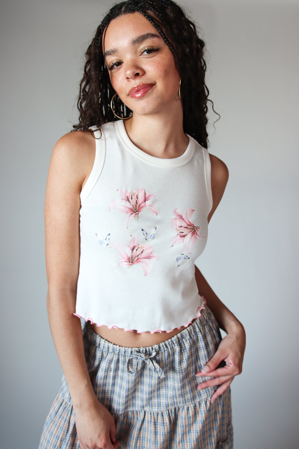 Lilies & Butterflies Tank Top