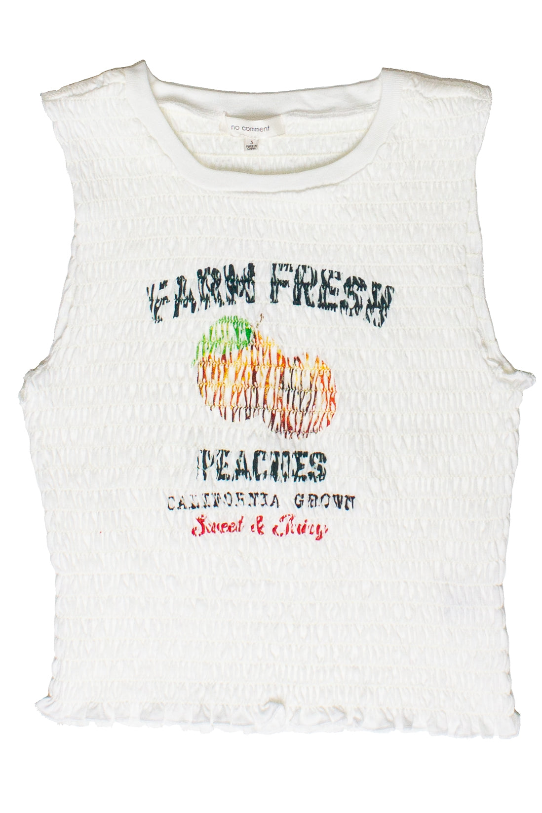 Farm Fresh Peaches Shirred Tank Top