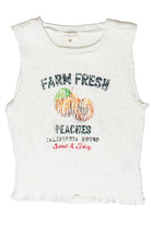 Farm Fresh Peaches Shirred Tank Top
