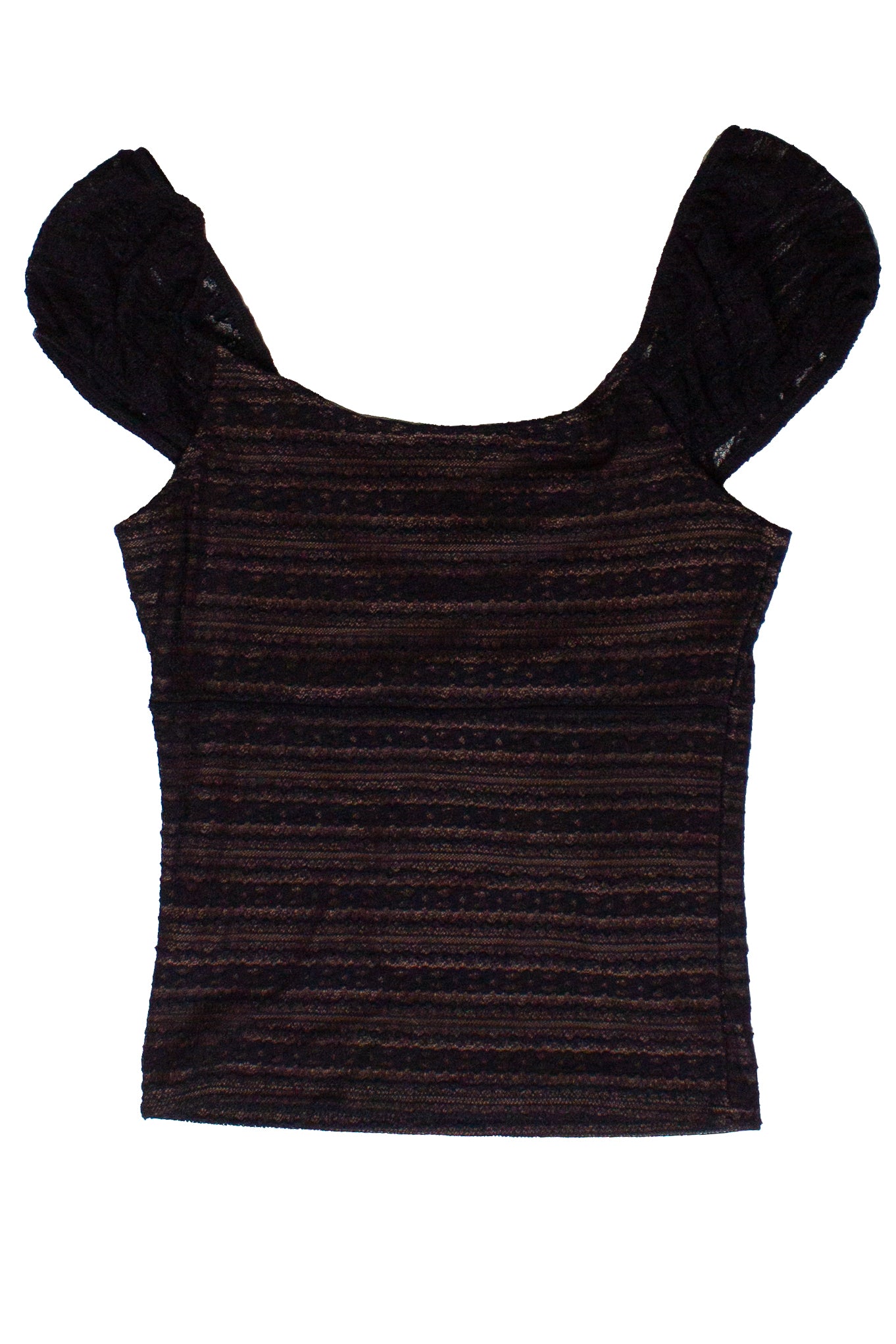 Layered Lace Drawstring Tie Front Top