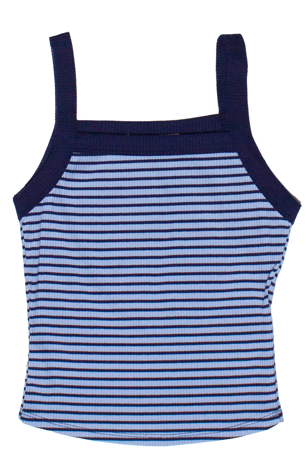 Contrast Trim Striped Tank Top