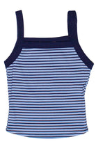 Contrast Trim Striped Tank Top