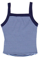 Contrast Trim Striped Tank Top