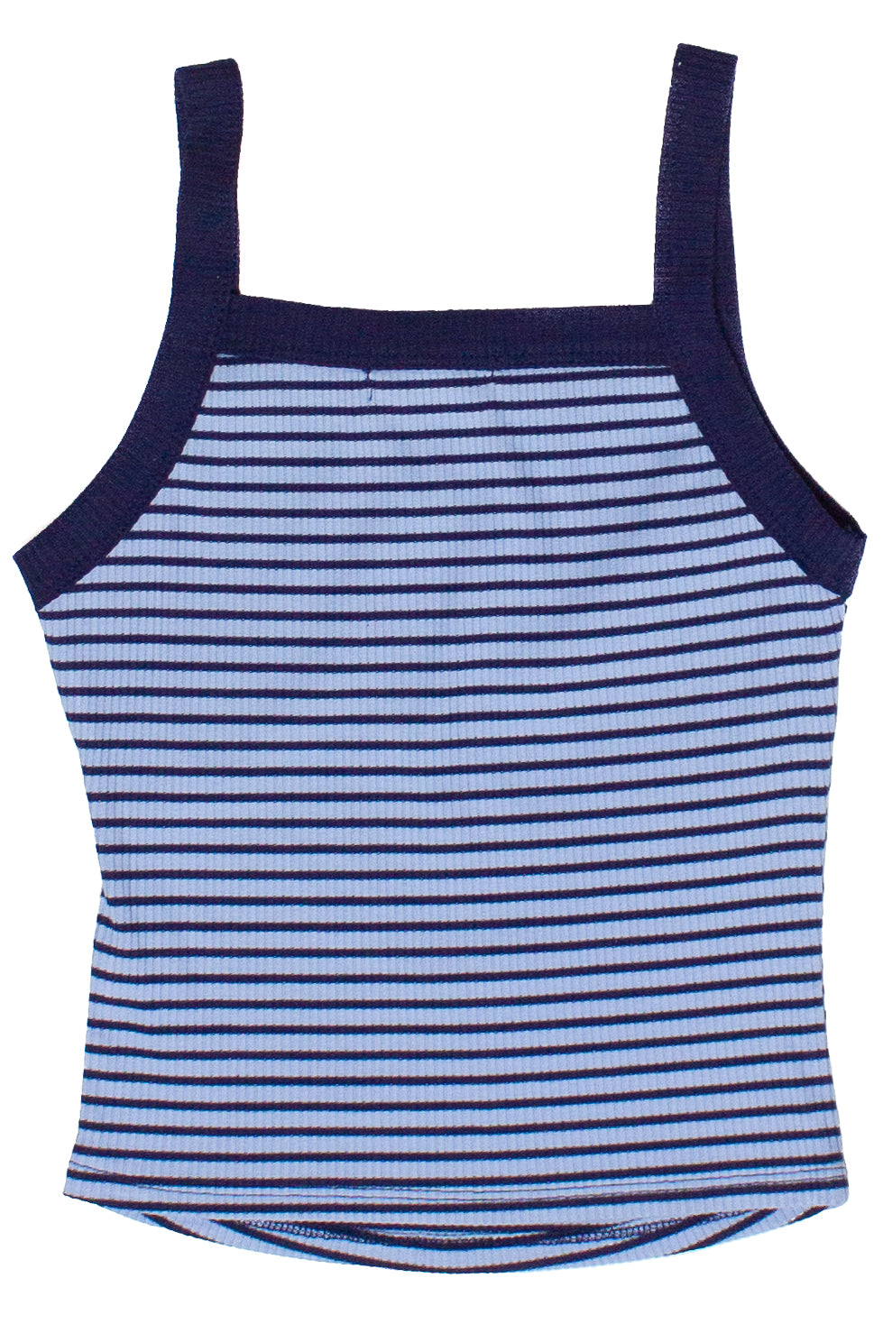 Contrast Trim Striped Tank Top