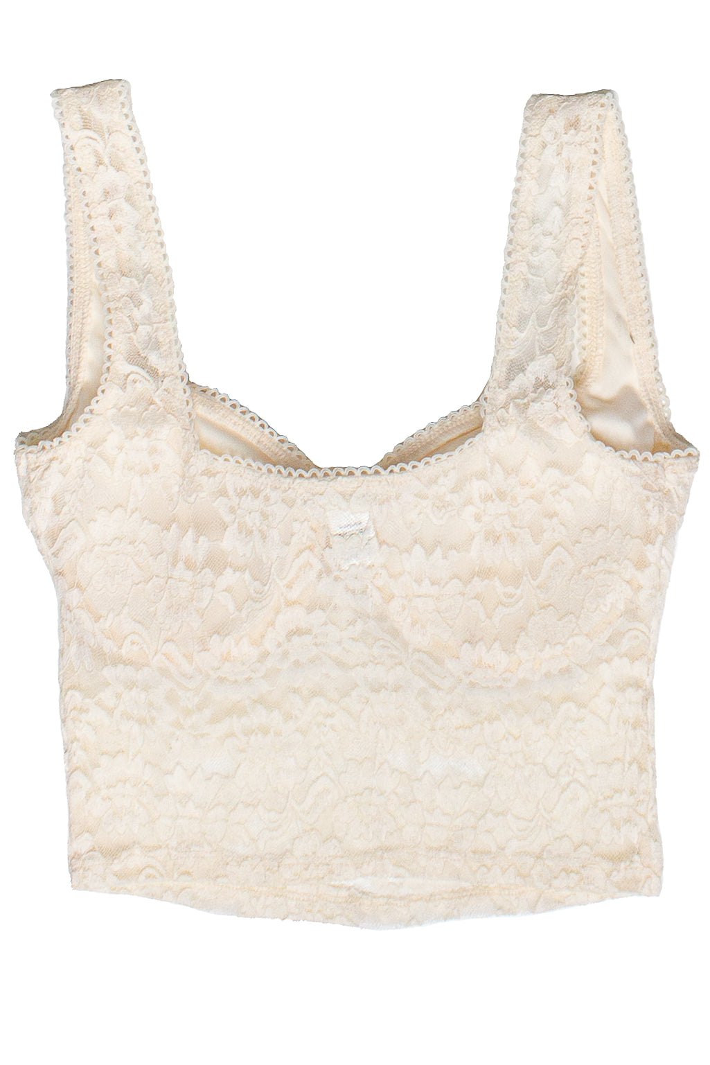 Lace Bustier Tank Top - Vanilla