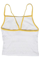 Organic Oranges Shirred Tank Top - White