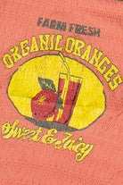 Organic Oranges Shirred Tank Top - Coral