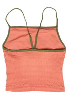 Organic Oranges Shirred Tank Top - Coral