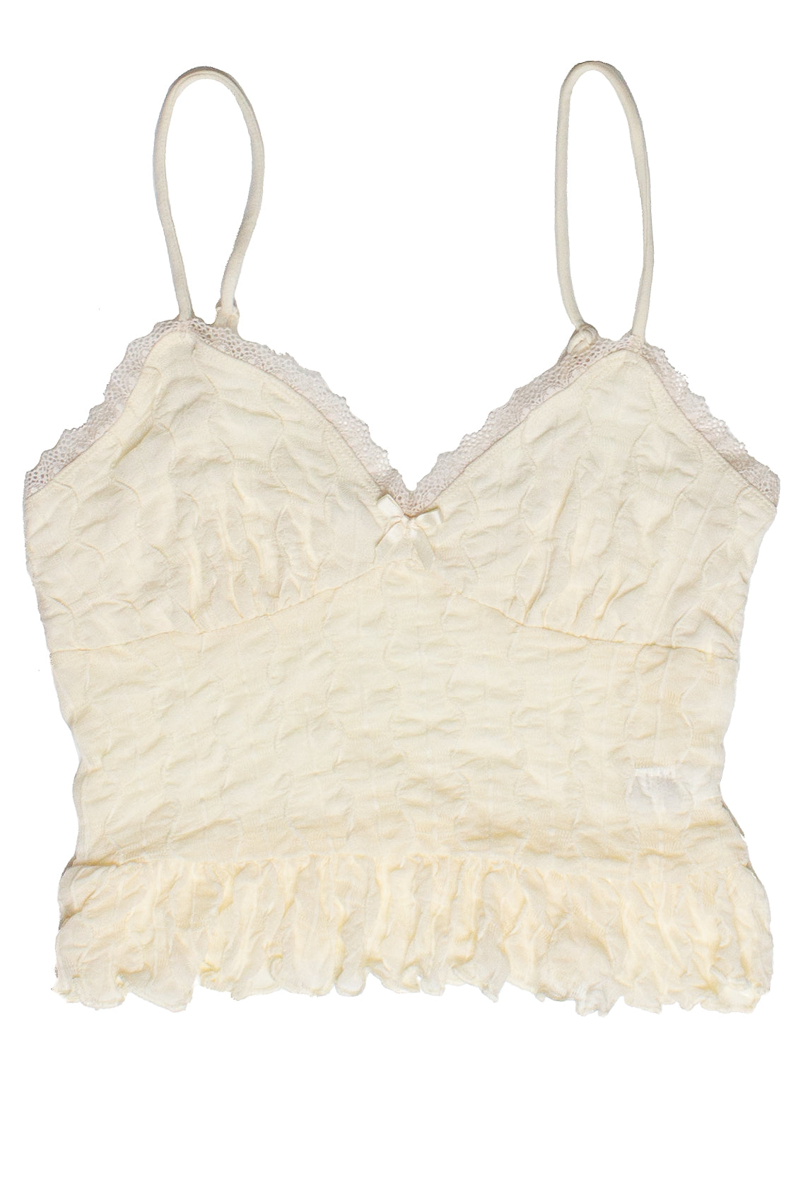 Wavy Textured Peplum Cami