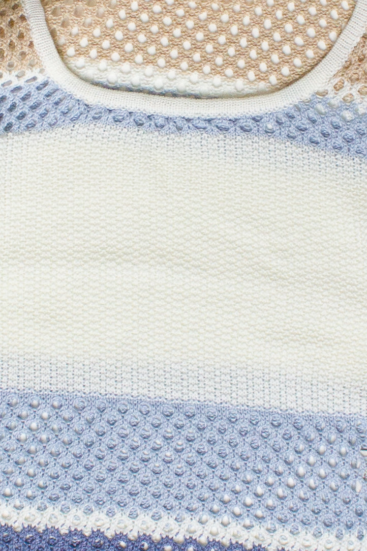 Beachy Stripe Open Knit Sweater