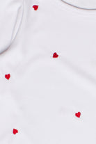 Mini Embroidered Hearts Long Sleeve Top