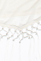 Tassel Fringe Mesh Tube Top - Ivory