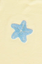 Seaside Beaded Patch Baby Tee - Yellow