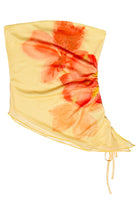 Asymmetrical Hibiscus Tube Top - Yellow