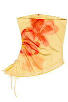 Asymmetrical Hibiscus Tube Top - Yellow