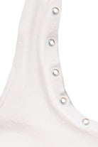 Grommet Halter Crop Top - White