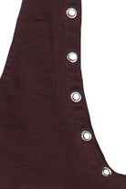 Grommet Halter Crop Top - Brown