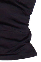 Cowl Neck Ruched Halter Top - Black