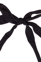 Cowl Neck Ruched Halter Top - Black