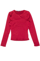 Double Layer Basic Long Sleeve T-Shirt - Red