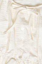 Lace Trim Button Front Peplum Tank Top