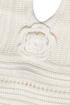 Crochet Flower Halter Top - Ivory
