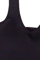 Padded Shelf Bra Ribbed Tank Top - Black